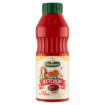 Oliehoorn Tomaten Ketchup Fris & Licht Gekruid 465ml
