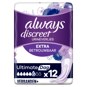 Always Discreet Verband Voor Urineverlies Dames Plus Ultimate Day x12