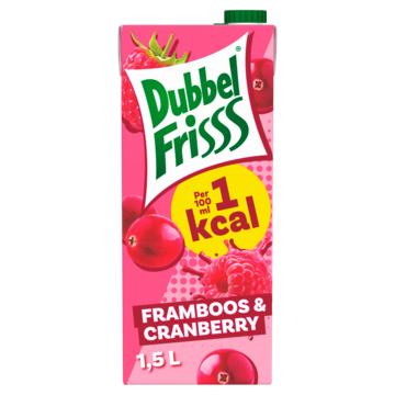 DubbelFrisss 1kcal Framboos Cranberry 1, 5L