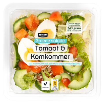 Jumbo Groene Salade Tomaat & Komkommer 330g