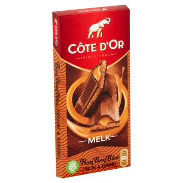Côte d'Or Melk BonBonBloc chocolade reep Praliné & Karamel 200g