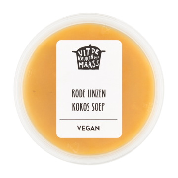 Uit de Keuken van Maass Veganistische Rode Linzen Kokos Soep 480ml