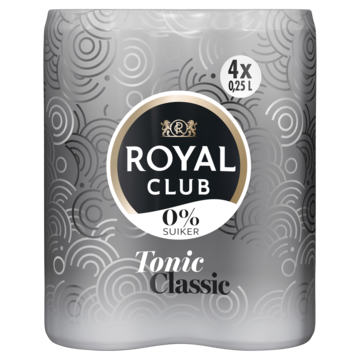Royal Club Tonic 0% Blik 4 x 250ml