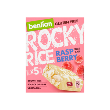 Benlian Food Rocky Rice Raspberry Bar Glutenvrij 5 x 18g