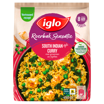 Iglo Roerbak Sensatie South Indian Curry 450g
