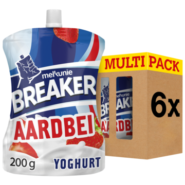 Melkunie Breaker Original Yoghurt Aardbei 6 x 200g