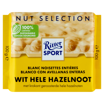 Ritter Sport Wit Hele Hazelnoot 100g