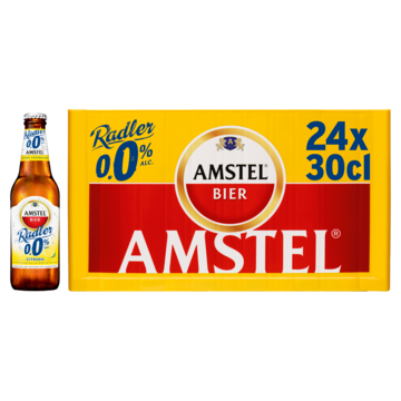 Amstel Radler 0.0 Bier Citroen Fles 24 x 30 cl Krat