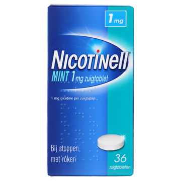 Nicotinell Mint zuigtabletten die je helpen te stoppen met roken 1 mg, 36 stuks