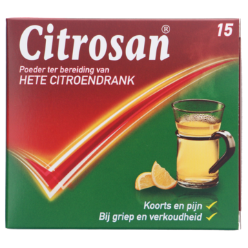 Citrosan Poeder voor hete citroendrank, 15 zakjes