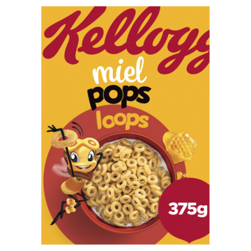Kellogg's Honey Pops Loops ontbijtgranen 375g