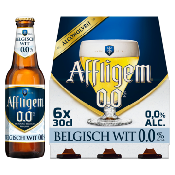 1+1 gratis | Affligem Belgisch Wit 0.0 Bier Fles 6 x 30cl Aanbieding bij Jumbo