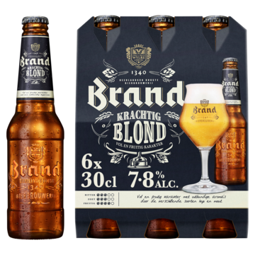 Brand Krachtig Blond Bier Fles 6 x 30cl