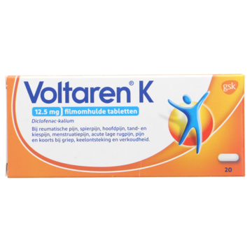 Voltaren K 12,5 mg tabletten bij spier- en gewrichtspijn, 20 stuks