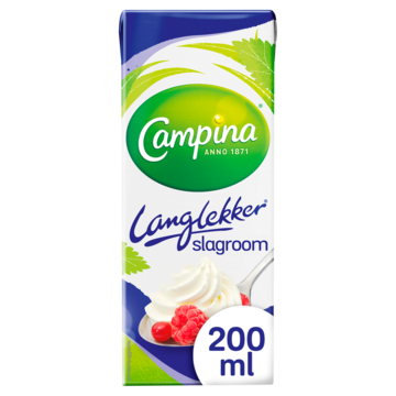Campina Langlekker Slagroom 200ml