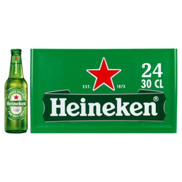 Heineken Pilsener Fles Krat 24 x 30cl bestellen? Wijn, bier, sterke drank — Jumbo Supermarkten