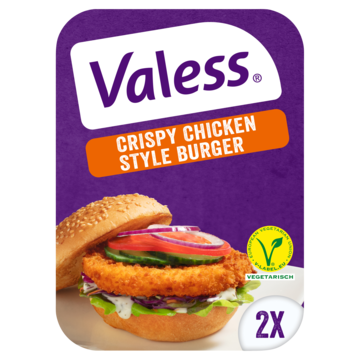 Valess Vegetarisch Crispy Chicken Style Burger 2 Stuks 180g