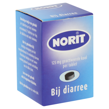 Norit Tabletten diarreeremmers 125 mg, 50 stuks
