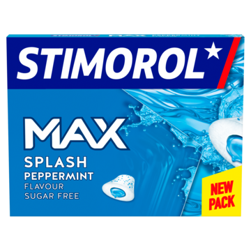 Stimorol Max Splash Kauwgom Peppermint Single Suikervrij 19, 8g