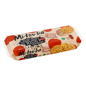 Mitsuba Black Sesame Crispy Rice Crackers Mild 100g