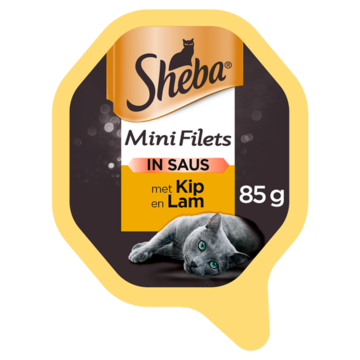 Sheba Mini Filets in Saus Kuipje - Kip & Lam - Kattenvoer - 85g