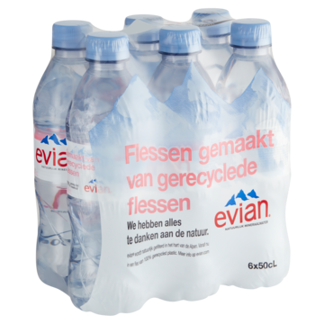 Evian Natuurlijk Mineraalwater - Fles 6 x 500ML