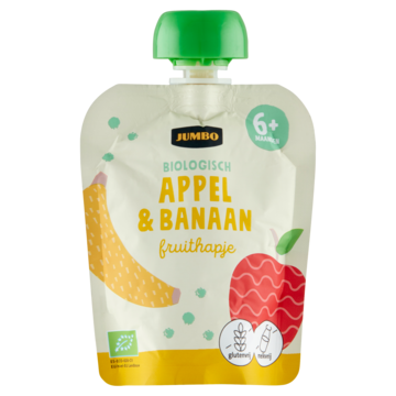 Jumbo Biologisch Fruithapje 6+ Maanden - Appel & Banaan 90g