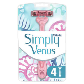 Gillette Simply Venus 3 Wegwerpmesjes Voor Vrouwen, Pak Van 4
