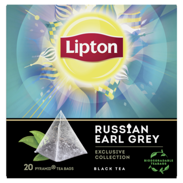 Lipton zwarte thee Russian Earl Grey 20 stuks