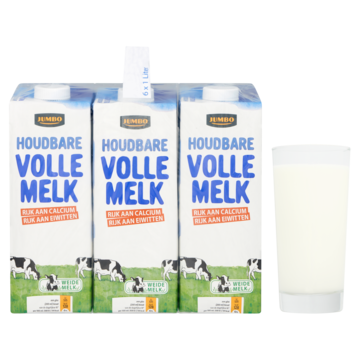 Jumbo Houdbare Volle Melk Voordeelverpakking 6 x 1L