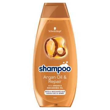 Schwarzkopf Shampoo Argan Oil & Repair 400 ml, voor droog & beschadigd haar