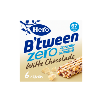 Hero B'tween Zero Witte Chocolade 6 x 20g