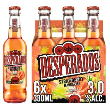 Desperados Strawberry Margarita Bier Fles 6 x 330ml
