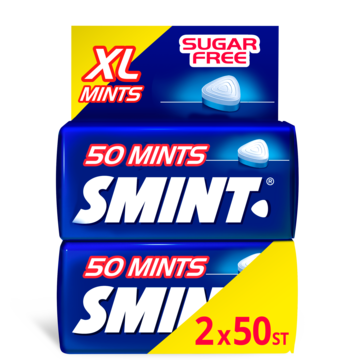 Smint XL Peppermint Duopack Suikervrij 2 x 50 stuks