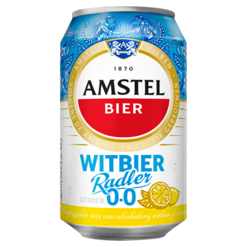 Amstel Witbier Radler 0.0 Bier Blik 330ml bij Jumbo