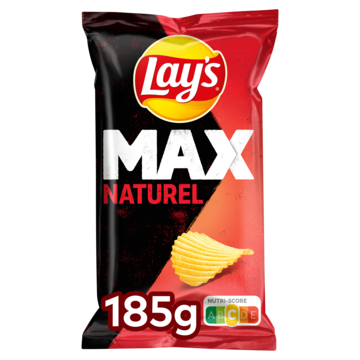 Layapos s Max Ribbel Chips Naturel 185gr