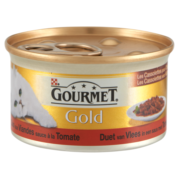 Gourmet Gold Hartig Torentje kattenvoer vlees Per Doos 8 st