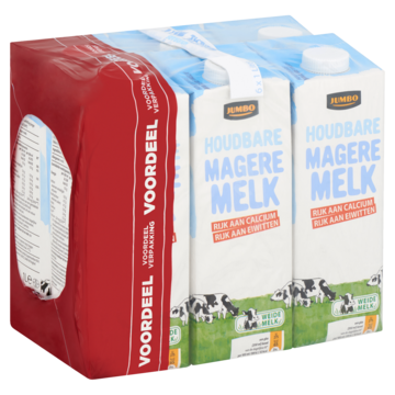 Jumbo Houdbare Magere Melk Voordeelverpakking 6 x 1L