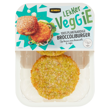 Jumbo Lekker Veggie Broccoli Burger Vegan 170g