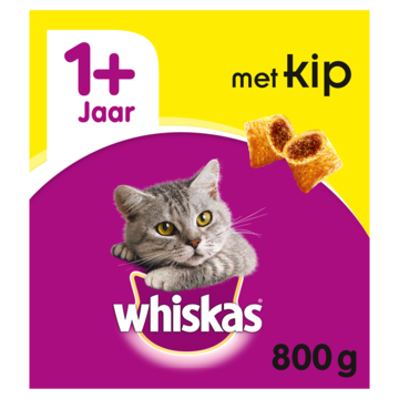 Whiskas 1+ Adult droge brokjes Kip kattenvoer 800g