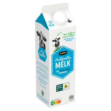 Jumbo Halfvolle Melk met 1 Ster Beter Leven Keurmerk 1L