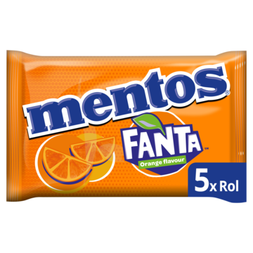 Mentos Chewy Dragees Fanta Orange Flavour 5 x 37, 5g