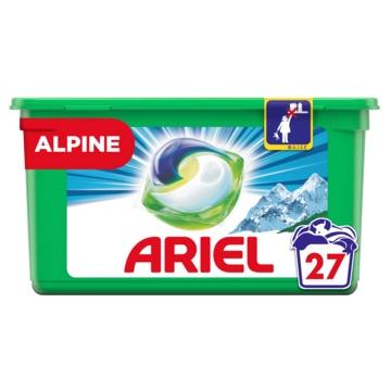 Ariel All-in-1 Pods Alpine Wasmiddelcapsules, 27 Wasbeurten
