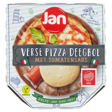 Jan Verse Pizza Deegbol met Tomatensaus 400g
