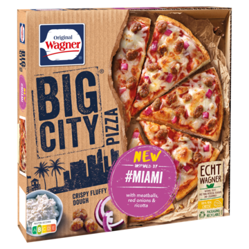 WAGNER BIG city pizza miami gehakt kaas 410g