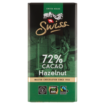 Swiss 72% Cacao Hazelnut 100g