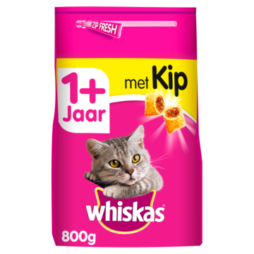 Whiskas 1+ Adult Droge Brokjes - Kip - Kattenvoer - 800g