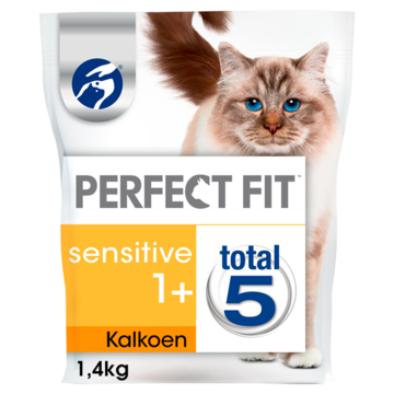 Perfect Fit Sensitive Adult 1+ Brokjes - Kalkoen - Kattenvoer - 1,4kg