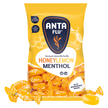 ANTA flu Honey Lemon Menthol keelpastille 275g