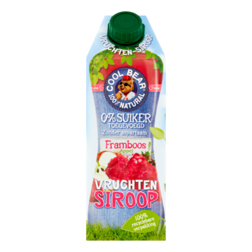 Cool Bear Framboos Appel Vruchtensiroop 750ml